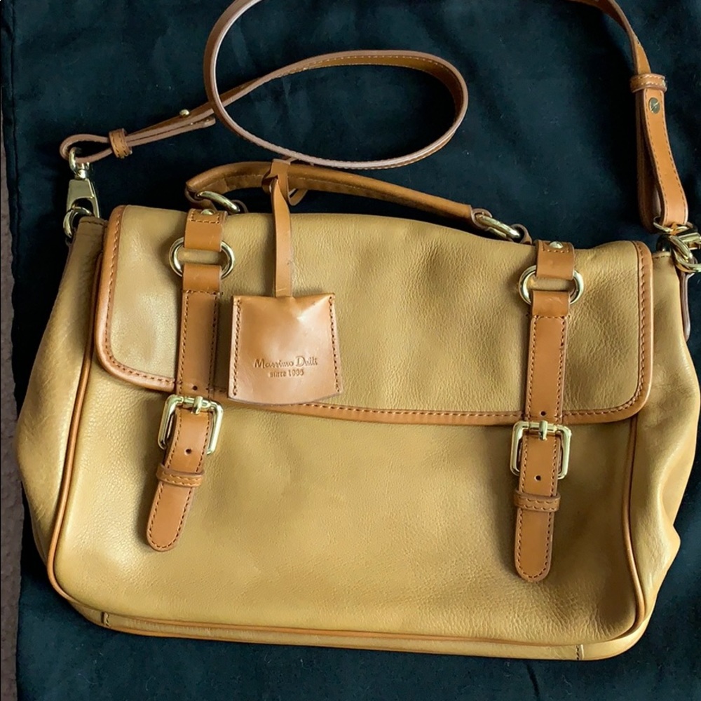 Massimo Dutti Zara Cow leather Crossbody Satchel